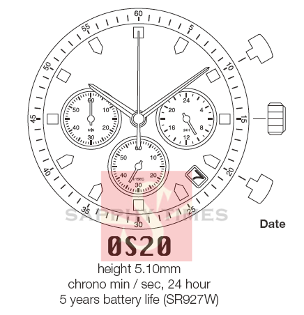 MIYOTA 0S20 цана US$18.6/шт