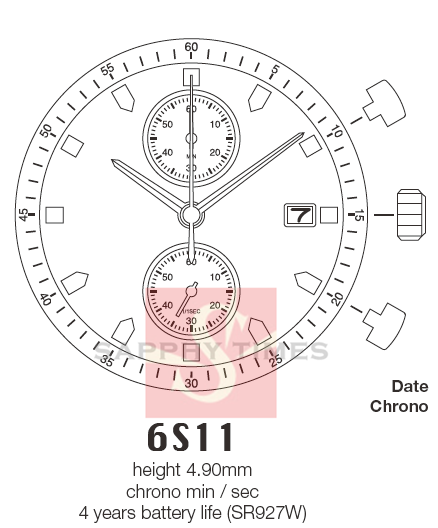  Miyota 6S11 price