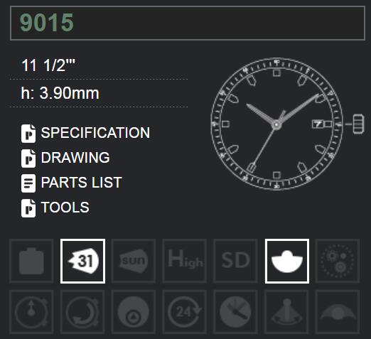 Miyota 9015 руху