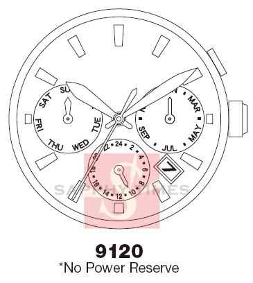  Miyota 9120 movement