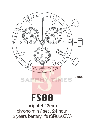 Miyota FS00 gerakan harga USD17.3/pc