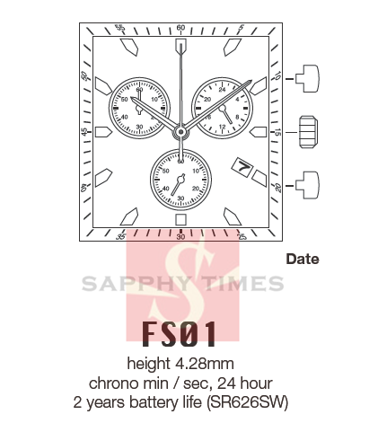 Miyota FS01 harga USD17.3/pc