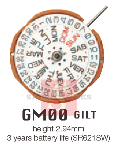MIYOTA GM00 Date At 6 pris $6.0/St