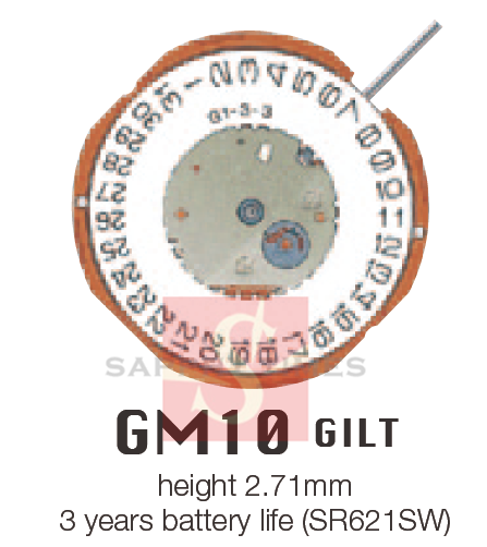 MIYOTA GM10 Date At 6 कीमत USD6.0/पीसी