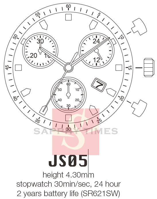 Miyota JS05 pris